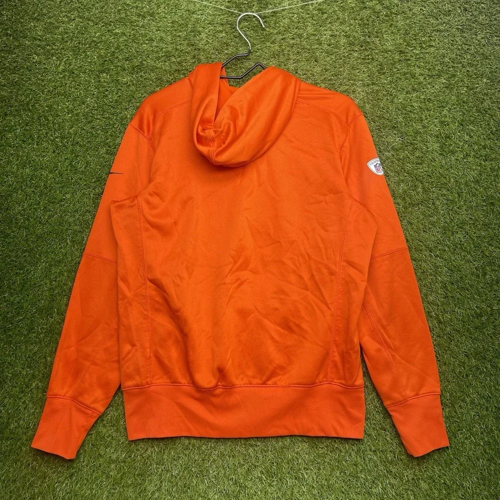Nike Cleveland Browns Hoodie Mens Small Swoosh NFL Sweatshirt Helmet Orange